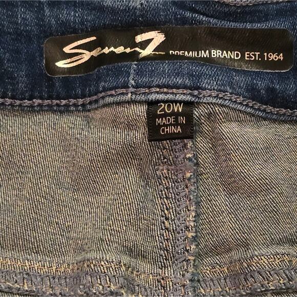 Seven7 Jeweled Rhinestone Stretch Straight Leg Jeans Plus Size 20 - Picture 12 of 14